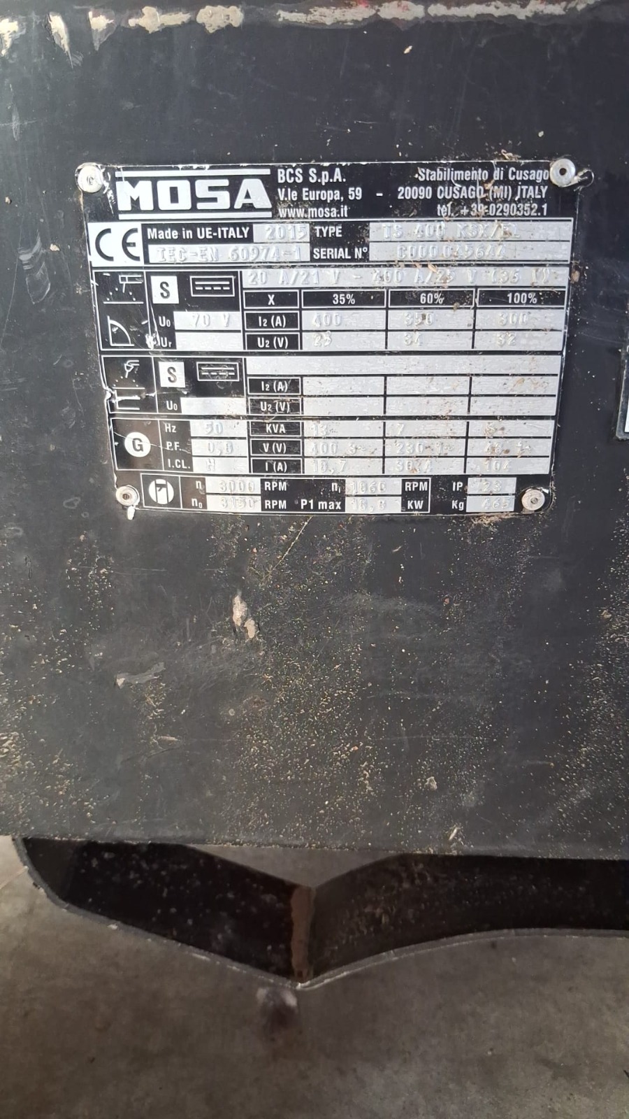 Motosaldatrice Mosa TS 400 KSX_EL – 13 kVA –5