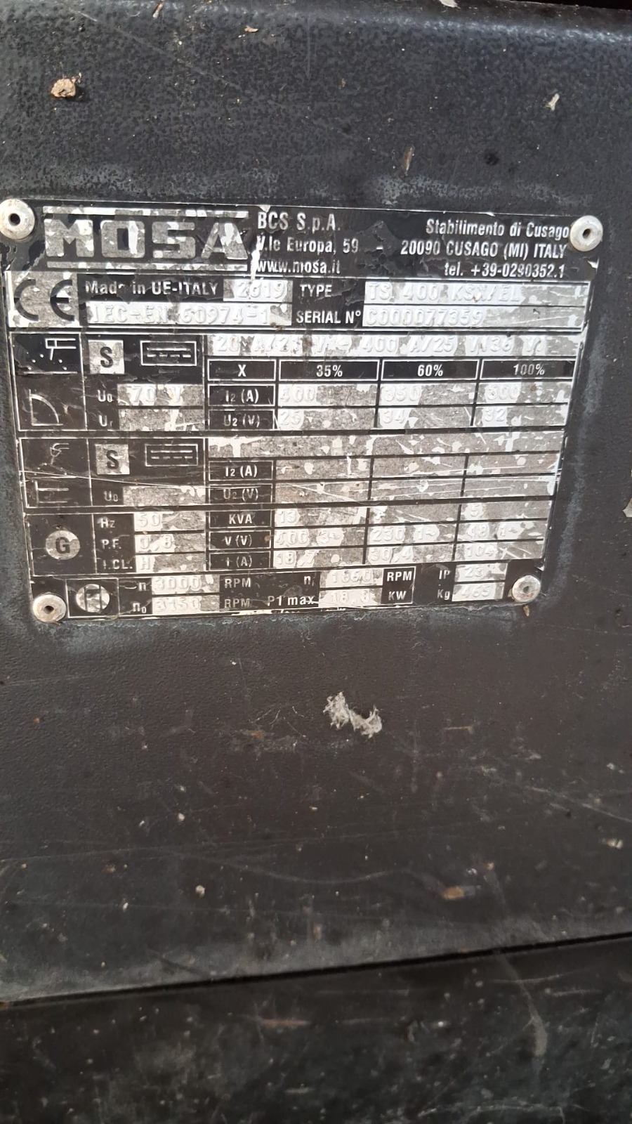 Motosaldatrice Mosa TS 4005