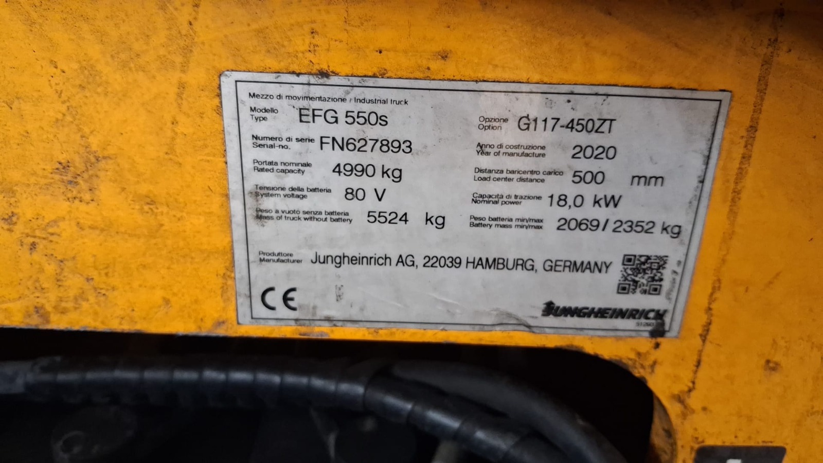 Muletto Elettrico Jungheinrich EFG 550s – 2020 _ 3