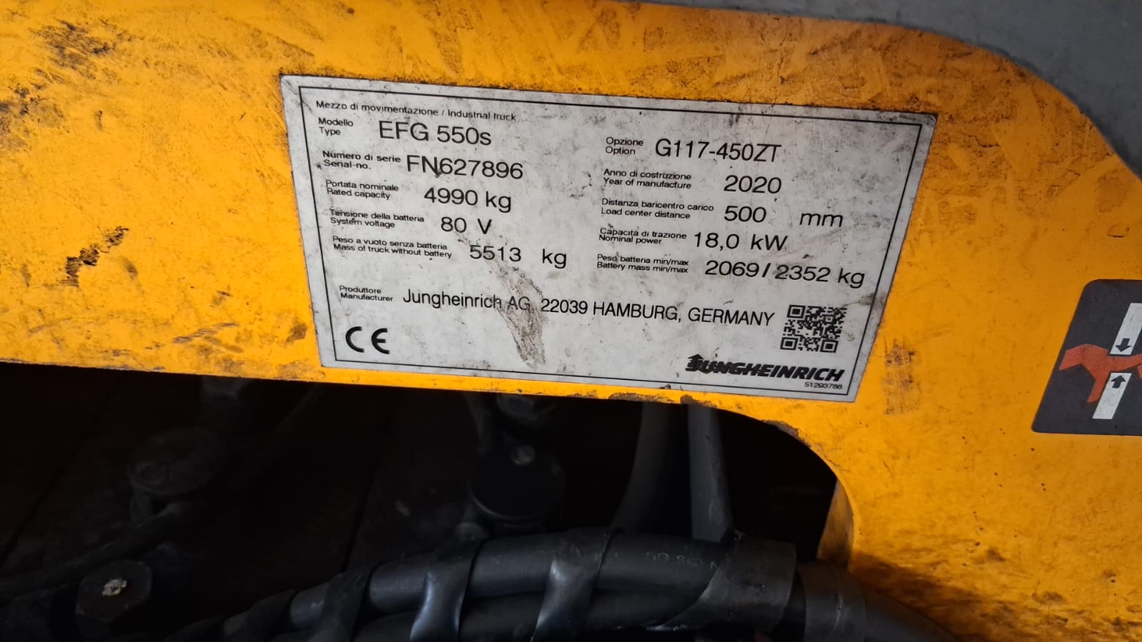 Muletto Elettrico Jungheinrich EFG 550s – 2020 – 4.990 kg _ 1