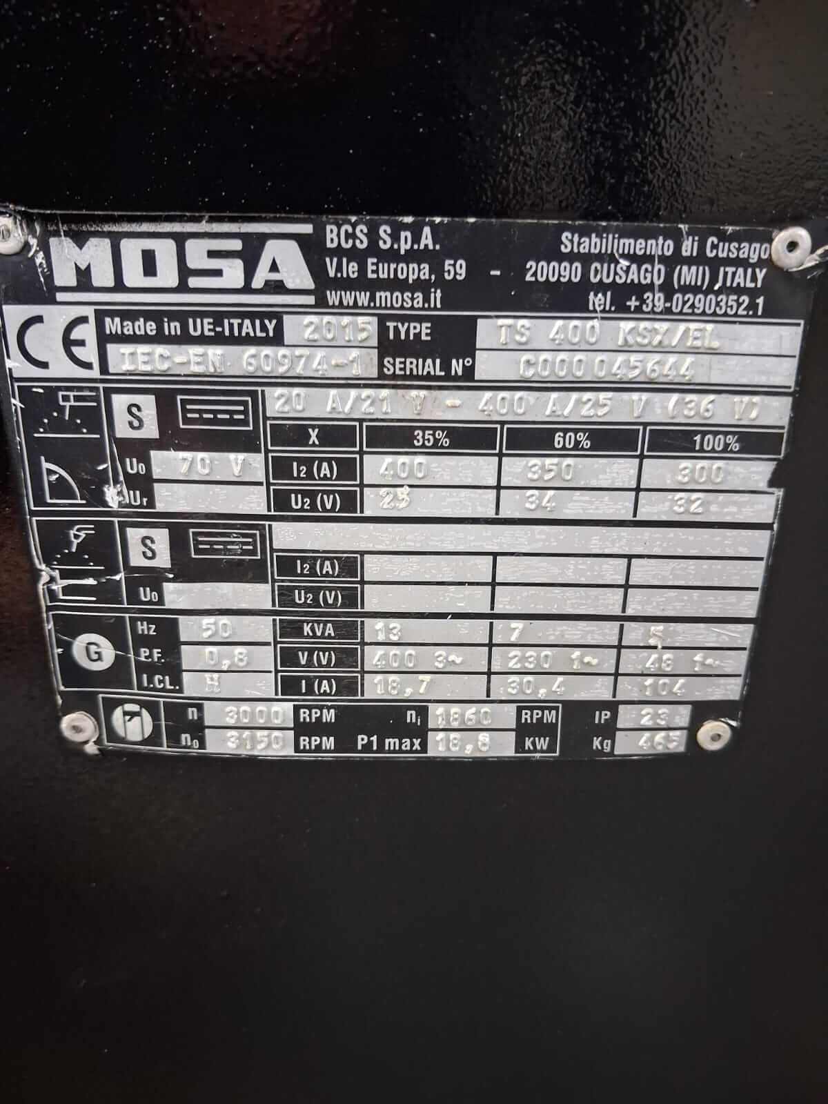 Motosaldatrice MOSA TS 400 – 13 kVA _ 3